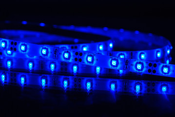 Fototapeta premium Blue led strip