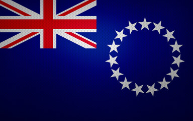 Closeup of Cook Islands flag
