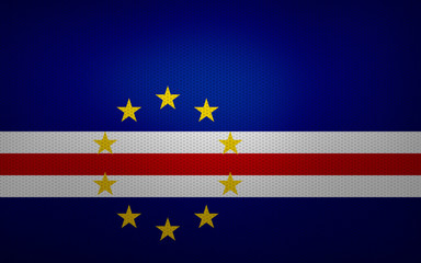 Closeup of Cape Verde flag