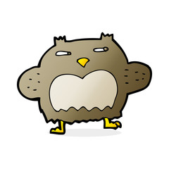 cartoon suspicious owl