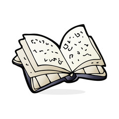 cartoon open book
