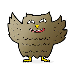 cartoon happy owl