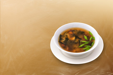 Mushroom soup with herbs