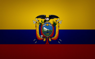 Closeup of Ecuador flag