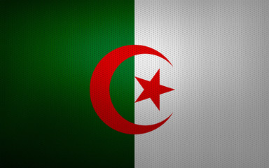 Closeup of Algeria flag