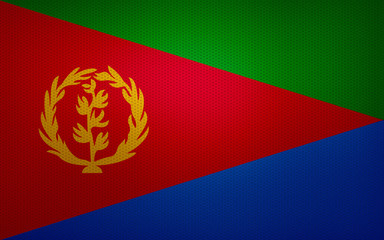 Closeup of Eritrea flag