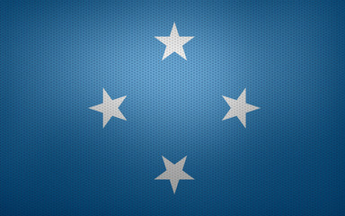 Closeup of Micronesia flag