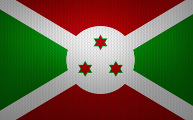 Closeup of Burundi flag