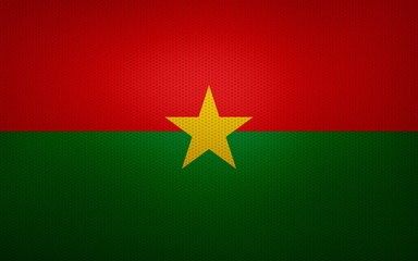 Closeup of Burkina Faso flag