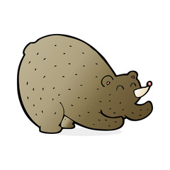 cartoon stretching bear