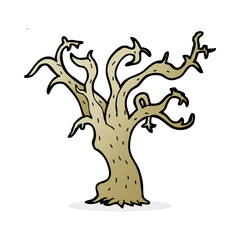 cartoon winter tree