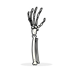 cartoon skeleton hand
