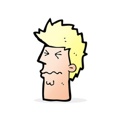 cartoon stressed out face