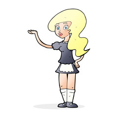 cartoon waitress