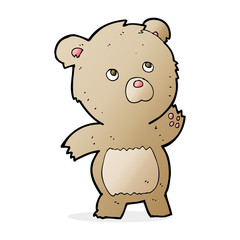 cartoon curious teddy bear