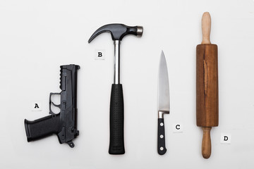 Court room evidence weapons