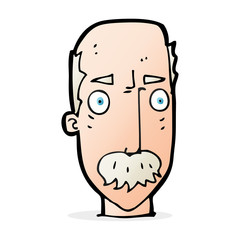 cartoon annoyed old man