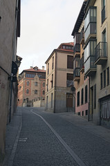 Fototapeta na wymiar Medieval street that leads to the city center. Salamanca. Spain.