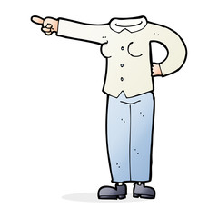 cartoon pointing body (mix and match cartoons or add own photo)