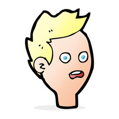cartoon shocked man