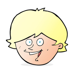 cartoon happy boy face