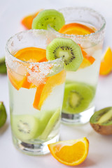 Kiwi and orange lemonade