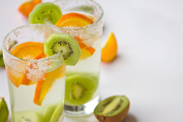 Kiwi and orange lemonade