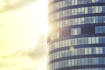 Fototapeta premium Vintage style photo of skyscrapers