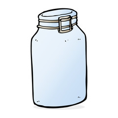 cartoon glass jar