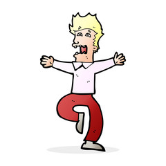 cartoon terrified man