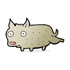 cartoon little dog cocking leg