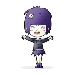 cartoon happy vampire girl