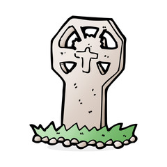 cartoon spooky grave