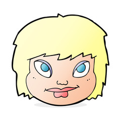 cartoon female face