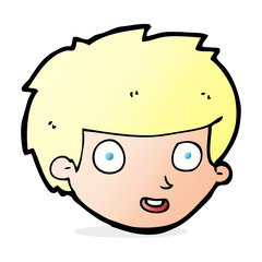 Fototapeta premium cartoon happy boy's face