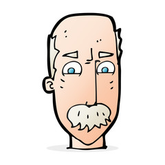 cartoon annnoyed old man