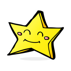 cartoon happy star character