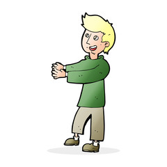 cartoon happy man