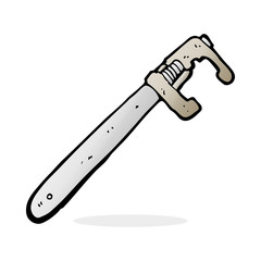cartoon adjustable wrench