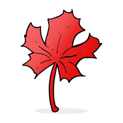 cartoon red maple leaf