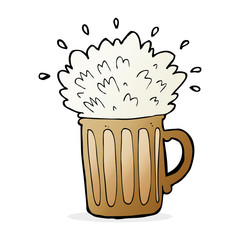 cartoon frothy beer