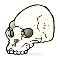 cartoon spooky skull
