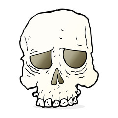 cartoon spooky skull