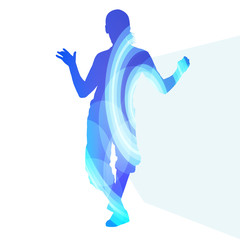 Street dancer young active and healthy people sport silhouette v