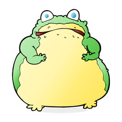 cartoon fat toad