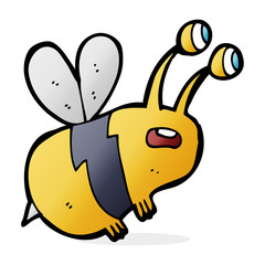 cartoon frightened bee