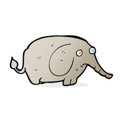 cartoon sad little elephant