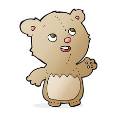 cartoon happy little teddy bear