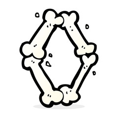 cartoon halloween bone number