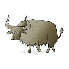 cartoon annoyed hairy cow